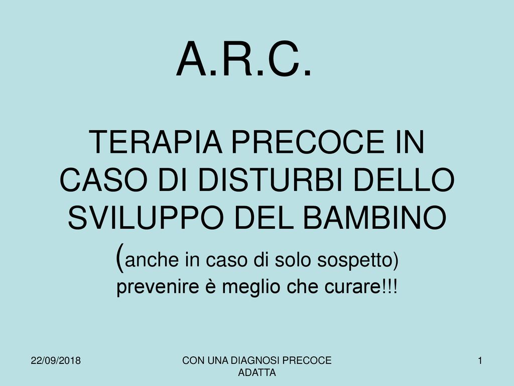 CON UNA DIAGNOSI PRECOCE ADATTA Ppt Scaricare